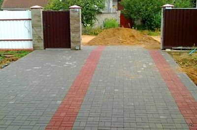 садовая дорожка из тротуарной плитки Шаховская