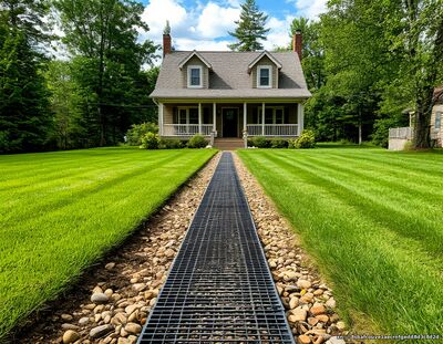 ручное строительство дренажа участка