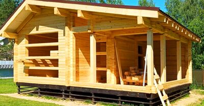 Баня из профилированного Шаховская строительство