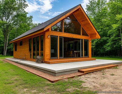 бетонная отмостка вокруг каркасного дома на ленточном фундаменте