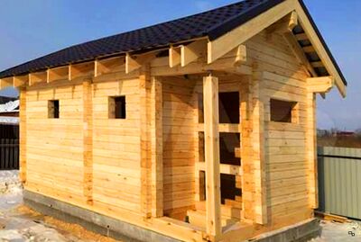Баня из профилированного Шаховской район строительство цена под ключ