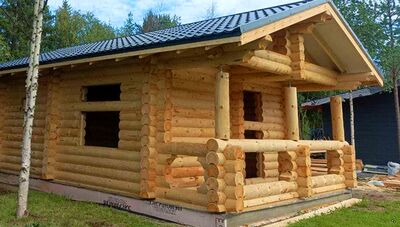 сруб из оцилиндрованного бревна Шаховская цена под ключ