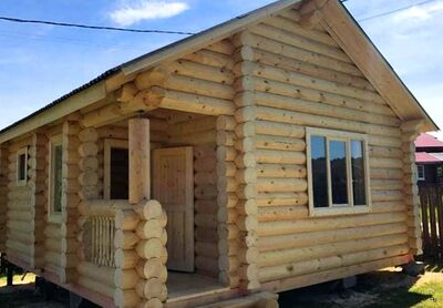 Баня из оцилиндрованного бревна Шаховской район цена под ключ
