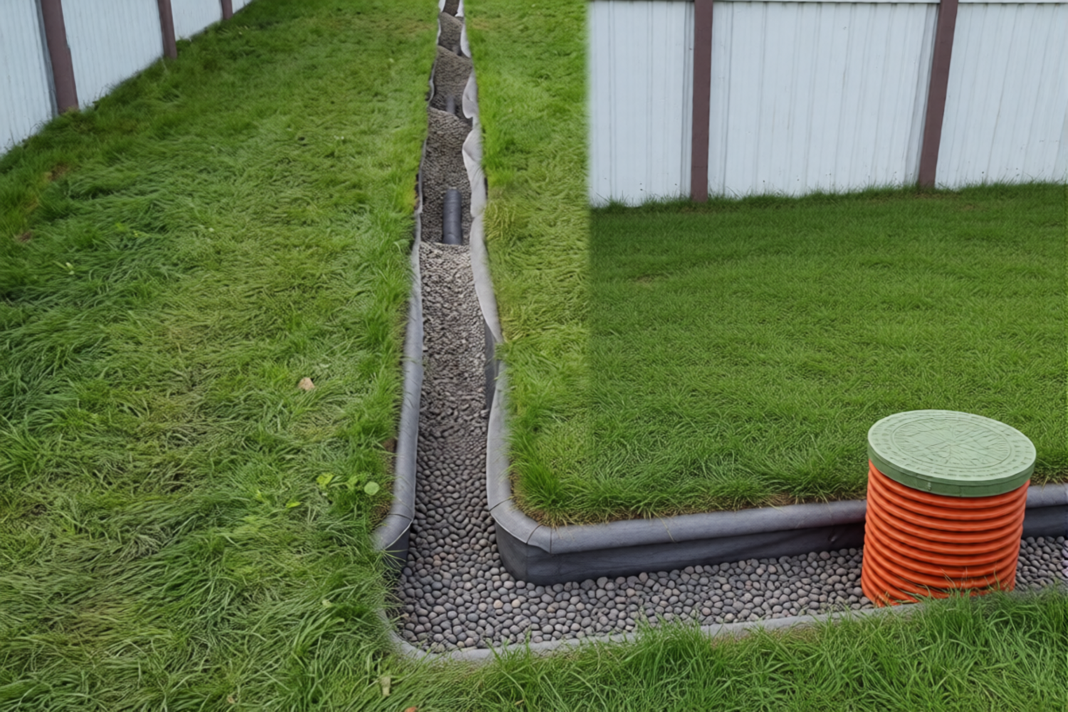 Водоотведение ливнёвых, талых и грунтовых вод с земельного участка