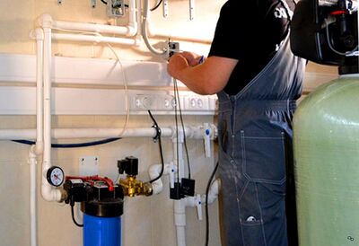 Монтаж системы водоподготовки и фильтров воды Шаховская