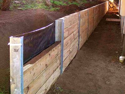 Устройство подпорных стенок Шаховская цена под ключ