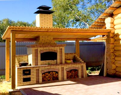 Строительство мангальной площадки и зоны барбекю Шаховская цена