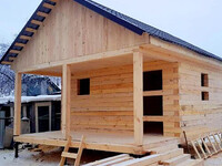 Баня из бруса большая