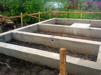 Ленточный фундамент бани