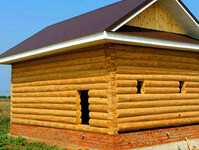 Бревенчатая баня в четыре стены