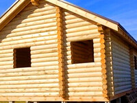 Дом с баней из бревна