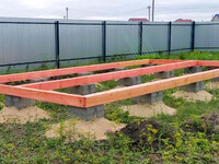 Столбчатый фундамент бани