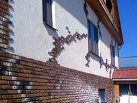 Отделка стен дома клинкером