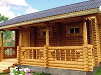 Баня бревенчатая