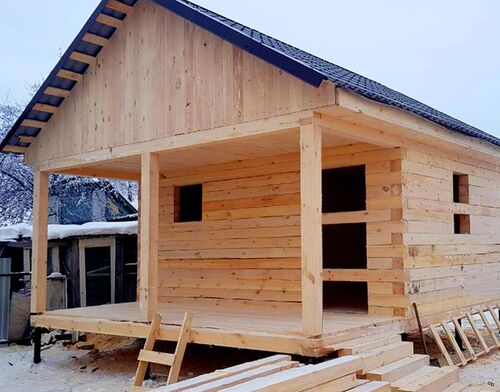 Баня из бруса большая