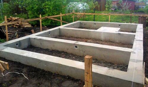 Ленточный фундамент бани