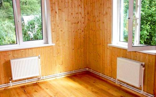 Отопление в деревянном доме дешево установить