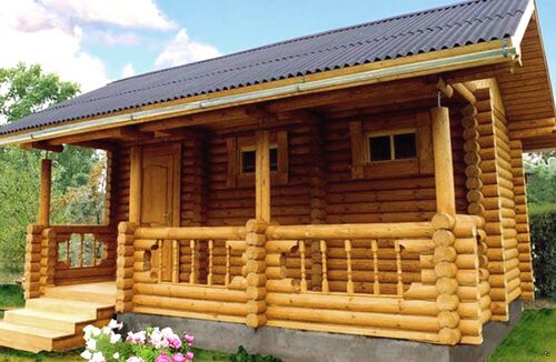 Баня бревенчатая