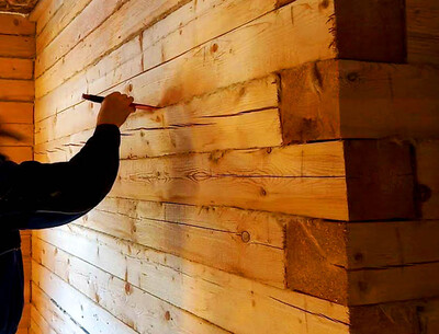конопатка швов срубов и домов из бревна и бруса Лотошино цена под ключ