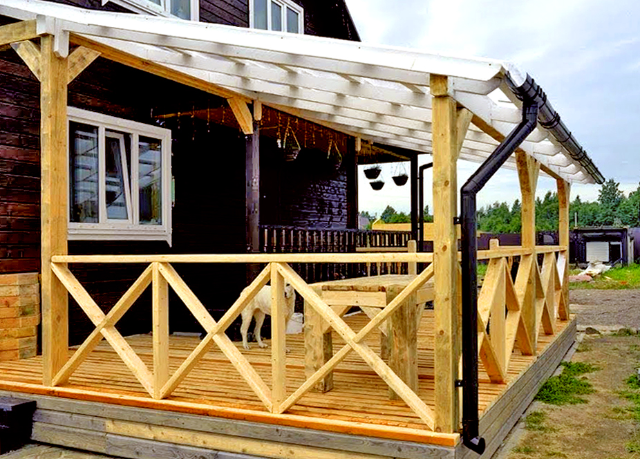 Устройство террасы или веранды