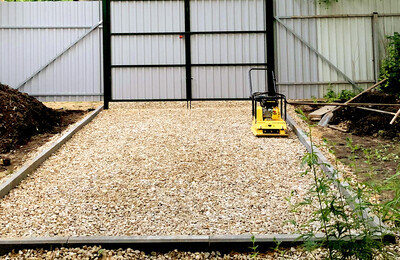 Парковка для машины площадка на участке Лотошино цена под ключ