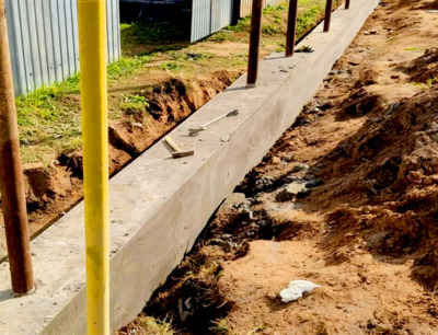 Ленточный фундамент для забора Волоколамск